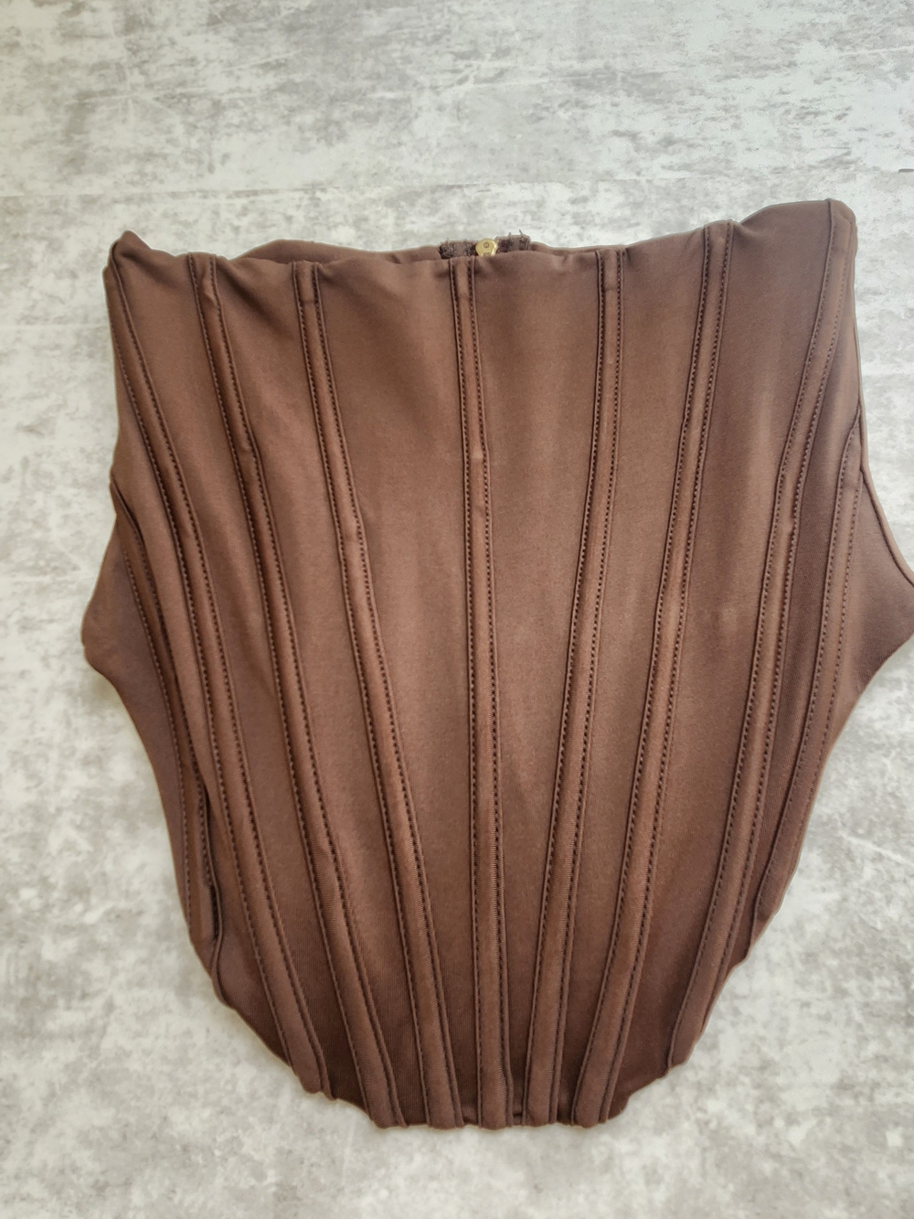 Micas Womens Boned Corset Top Strapless Size XS Brown Coquette Princess